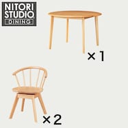 ダイニングテーブル3点セット(Nコレクション T-01R円形/C-53S)