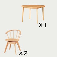 ダイニングテーブル3点セット(Nコレクション T-01R円形/C-53S)