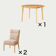 ダイニングテーブル3点セット(Nコレクション T-01R 円形/C-27AL)