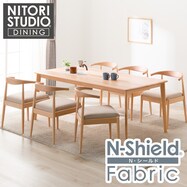 傷・汚れに強いファブリック ダイニングテーブル7点セット(T-01 180/C-011 NSF)【期間限定価格:11/26~1/5まで】