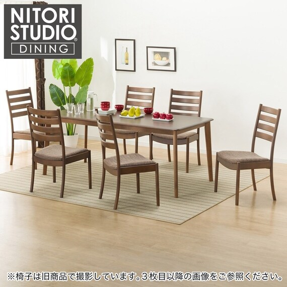 ダイニングテーブル7点セット(Nコレクション T-01 180 MBR/C-07 MBR/AQ-BR) 1枚目画像