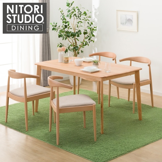 ダイニングテーブル5点セット(Nコレクション T-01 135 NA/C-01D NA/AQ-BE) 1枚目画像