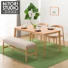 ダイニングテーブル4点セット(Nコレクション T-01 150 NA/C-01D NA/AQ-BE/B-34 NA/AQ-BE) 1枚目画像