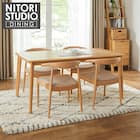 ダイニングテーブル5点セット(Nコレクション T-01 150 NA/C-01D NA/AQ-BE) 1枚目画像