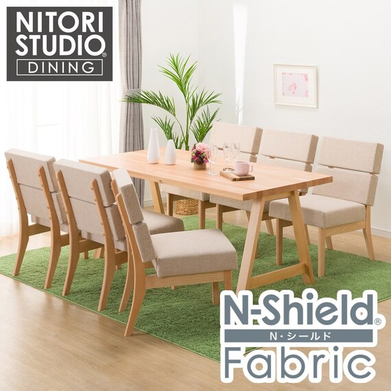 ダイニングテーブル7点セット(Nコレクション T-06A 165 NA/C-74 NA/NSF-BE) 1枚目画像