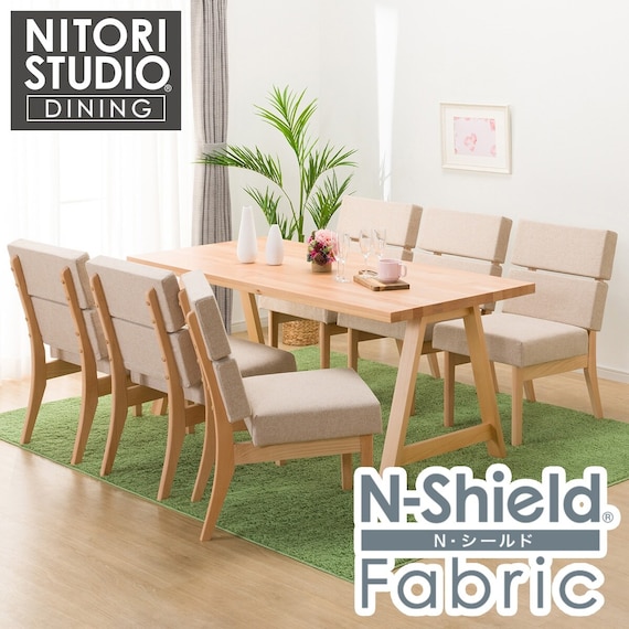 ダイニングテーブル7点セット(Nコレクション T-06A 165 NA/C-74 NA/NSF-BE) 1枚目画像