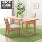 ダイニングテーブル3点セット(Nコレクション T-06U 135NA/C-74 NA/AQ-BE) 1枚目画像