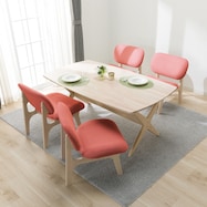 リビングダイニングテーブル5点セット(リラックスワイド 160 WW/1Pチェア2 NSF WW/OR)【期間限定価格:11/26~1/5まで】