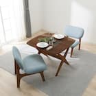 リビングダイニングテーブル3点セット(リラックスワイド 90 WN-MBR/1Pチェア2 MBR/TBL) 1枚目画像