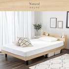 シングル 棚付きすのこベッドとマットレスセット (MRS ナチュラル / NPR ボンネルコイル) 2枚目画像