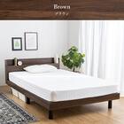 シングル マットレス付き棚付きすのこベッド (MRS ブラウン / SLT01) 3枚目画像