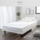 シングル マットレス付き棚付きすのこベッド (MRS ホワイト / SLT01) 3枚目画像