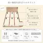 ダブル 棚付きすのこベッドとマットレスセット (MRS ナチュラル / NPR ボンネルコイル) 12枚目画像