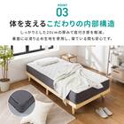 ダブル マットレス付き棚付きすのこベッド (MRS グレー / SLT01) 18枚目画像