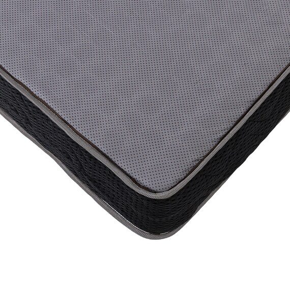 ダブル マットレス付き棚付きすのこベッド (MRS グレー / NRRS) 22枚目画像