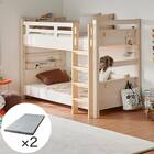 永く使える安心・頑丈二段ベッドマットレスセット(SK01WW/NA/RS03X) 1枚目画像