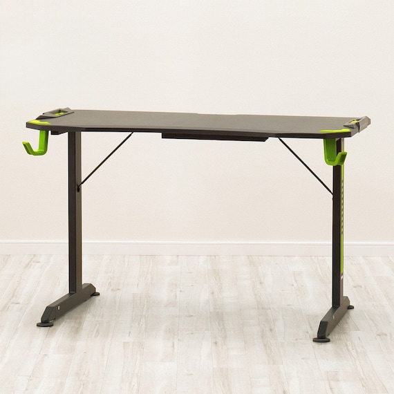 ゲーミングデスク + 伸縮できるゲーミングシェルフセット (GM001BKGR/GM015 BK) 9枚目画像