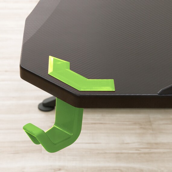 ゲーミングデスク + 伸縮できるゲーミングシェルフセット (GM001BKGR/GM015 BK) 12枚目画像