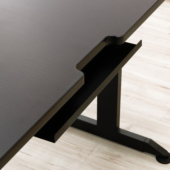 ゲーミングデスク + 伸縮できるゲーミングシェルフセット (GM001BKGR/GM015 BK) 15枚目画像