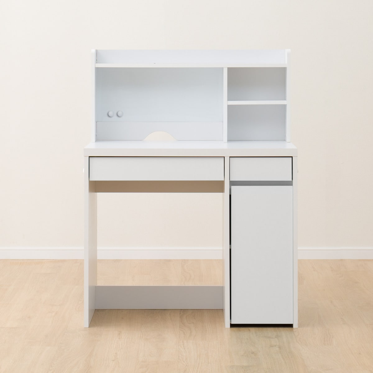 都内23区送料無料✨ニトリ✨デスク4点セット　デスク・デスクワゴン・イス・照明 上棚付きコンパクトデスク＋ワゴンセット(ES23 WH) | ニトリ