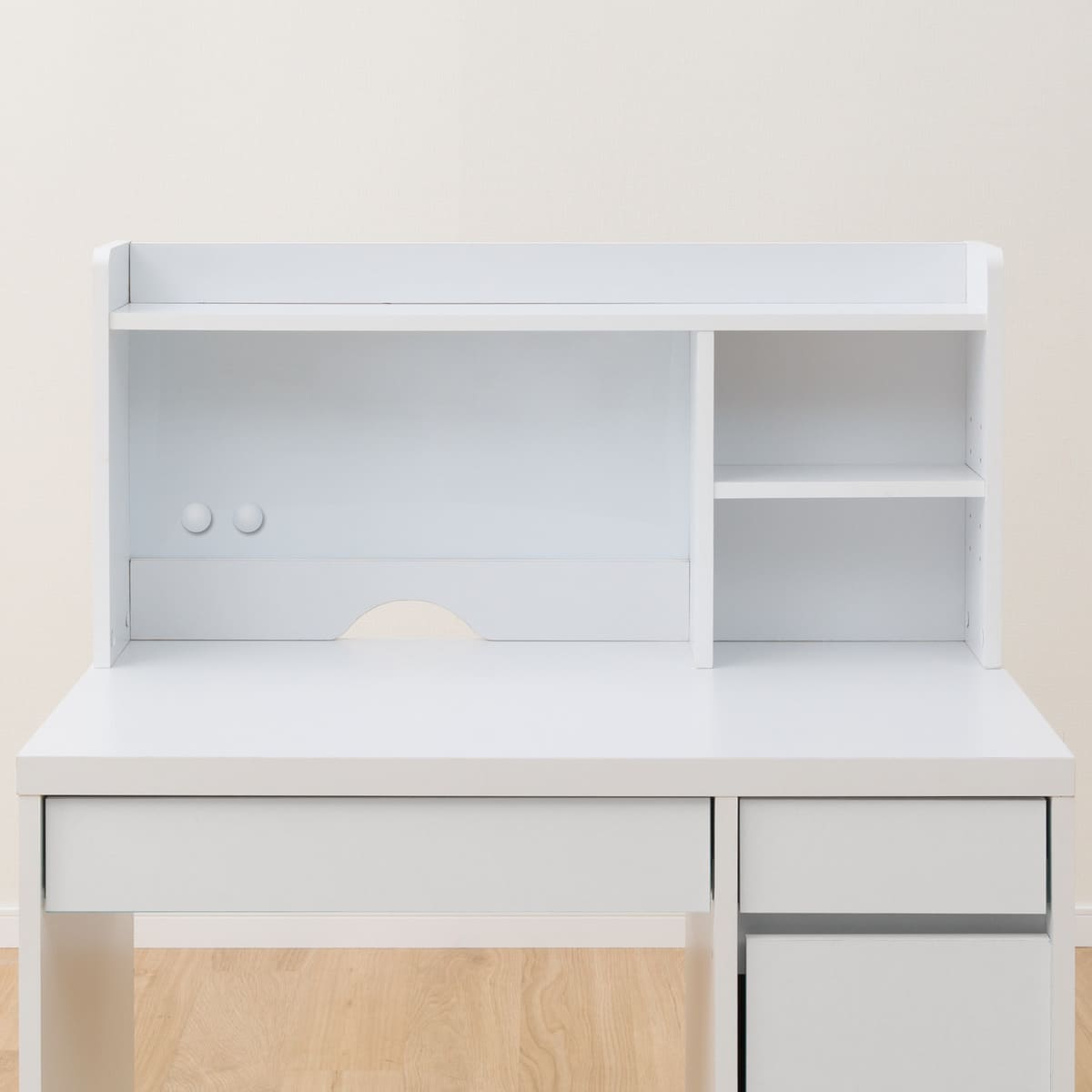 上棚付きコンパクトデスク＋ワゴンセット (ES23 WH) | ニトリネット