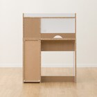 上棚付きコンパクトデスク + ワゴン + シェルフセット (ES23 WH/TBL) 12枚目画像