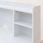 上棚付きコンパクトデスク + ワゴン + シェルフセット (ES23 WH/TBL) 16枚目画像