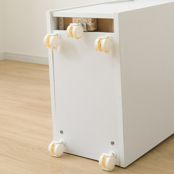 上棚付きコンパクトデスク + ワゴン + シェルフセット (ES23 WH/TBL) 29枚目画像