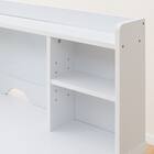 上棚付きコンパクトデスク + ワゴンセット (ES23 WH/TBL) 16枚目画像