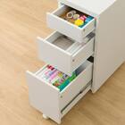 上棚付きコンパクトデスク + ワゴンセット (ES23 WH/TBL) 28枚目画像