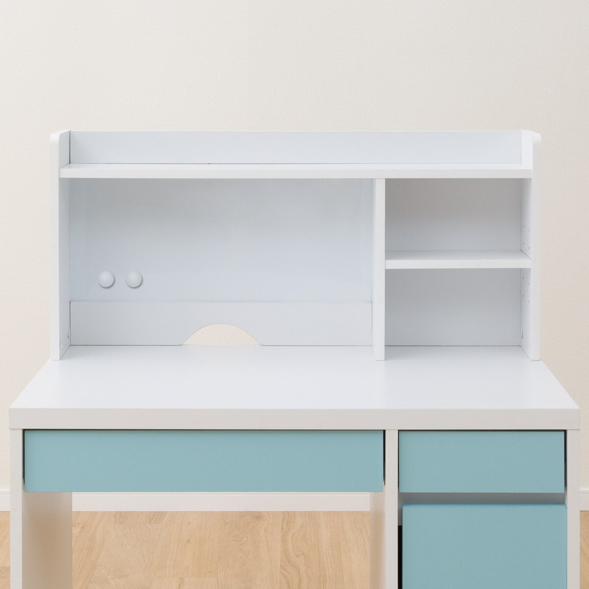 上棚付きコンパクトデスク＋シェルフセット(ES23 WH/TBL) | ニトリ