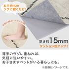 【2点セット】速暖機能付き ホットカーペット 1.5帖用(S NT)+ラグパッド 15mm厚 3枚目画像