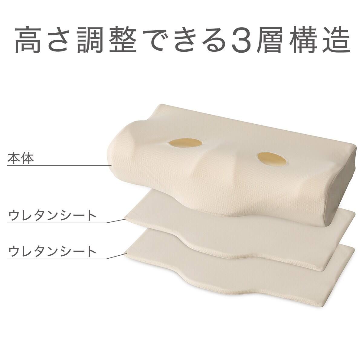 2点セット】横向き寝促進まくら カーム+専用 枕カバー(NFIT 25NC NF GY