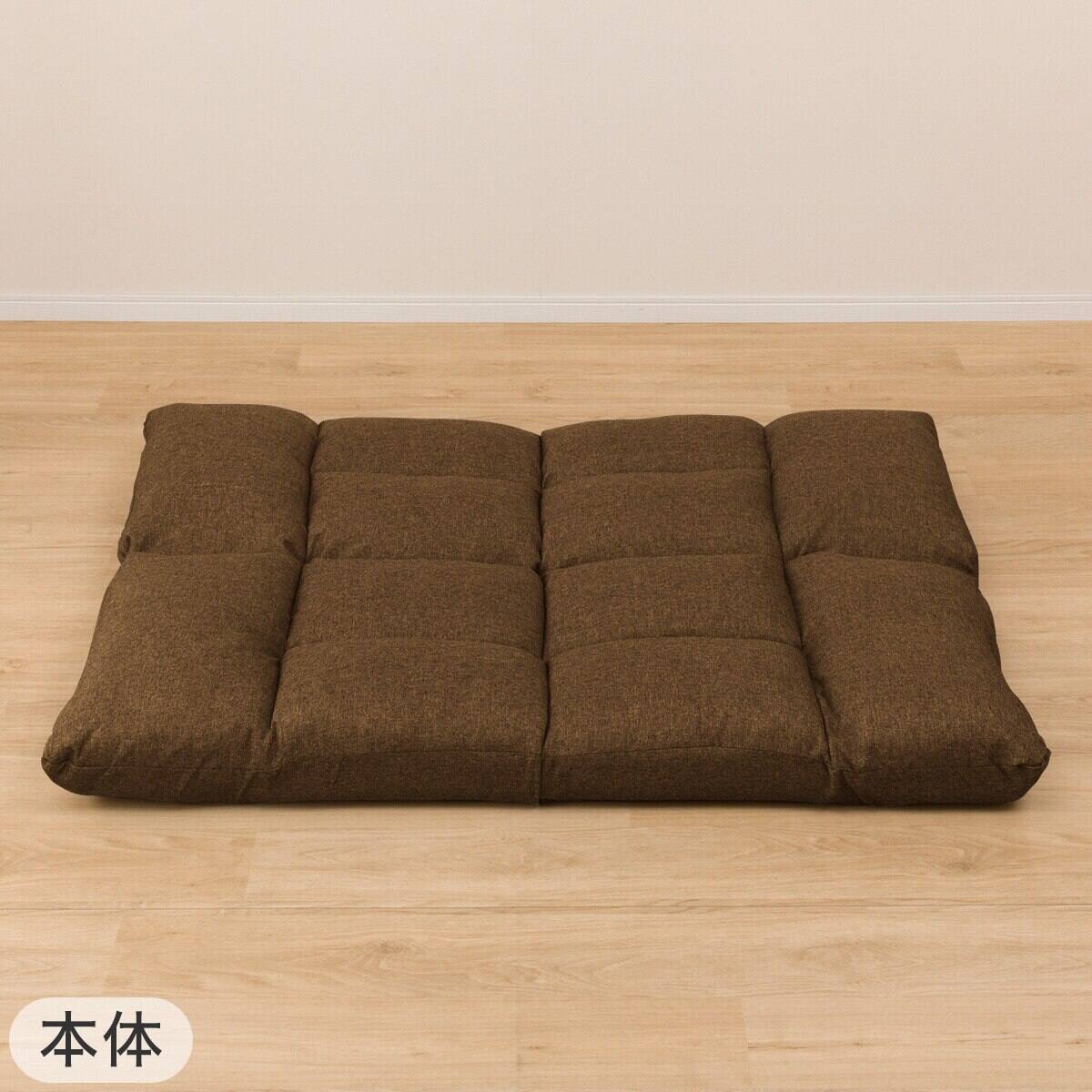 2点セット】コンパクトソファ(ツバサ3 BR)+ストレッチカバー(SC-A07MT