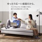 広い座面のゆったり 1人掛けソファ2台 + シェーズ + ヘッドレスト1本セット 布張りタイプ (MS01 1P×2/シェーズ/ヘッドレスト 肘あり YE) 8枚目画像