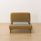 広い座面のゆったり 1人掛けソファ2台 + シェーズ + ヘッドレスト1本セット 布張りタイプ (MS01 1P×2/シェーズ/ヘッドレスト 肘あり YE) 19枚目画像