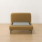 広い座面のゆったり 1人掛けソファ2台 + シェーズ + ヘッドレスト1本セット 布張りタイプ (MS01 1P×2/シェーズ/ヘッドレスト 肘あり YE) 19枚目画像