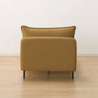 広い座面のゆったり 1人掛けソファ2台 + シェーズ + ヘッドレスト1本セット 布張りタイプ (MS01 1P×2/シェーズ/ヘッドレスト 肘あり YE) 26枚目画像