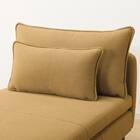 広い座面のゆったり 1人掛けソファ2台 + シェーズ + ヘッドレスト1本セット 布張りタイプ (MS01 1P×2/シェーズ/ヘッドレスト 肘あり YE) 27枚目画像