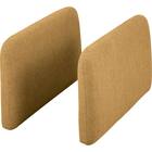 広い座面のゆったり 1人掛けソファ2台 + シェーズ + ヘッドレスト1本セット 布張りタイプ (MS01 1P×2/シェーズ/ヘッドレスト 肘あり YE) 36枚目画像