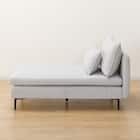 傷・汚れに強い 広い座面のゆったり 1人掛けソファ2台 + シェーズ + ヘッドレスト2本セット 布張りタイプ (MS01 1P×2/シェーズ 肘なし Nシールド LGY) 25枚目画像