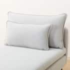 傷・汚れに強い 広い座面のゆったり 1人掛けソファ2台 + シェーズ + ヘッドレスト2本セット 布張りタイプ (MS01 1P×2/シェーズ 肘なし Nシールド LGY) 27枚目画像