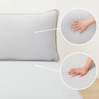 傷・汚れに強い 広い座面のゆったり 1人掛けソファ2台 + シェーズ + ヘッドレスト2本セット 布張りタイプ (MS01 1P×2/シェーズ 肘なし Nシールド LGY) 28枚目画像