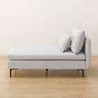 傷・汚れに強い 広い座面のゆったり 1人掛けソファ2台 + シェーズ + ヘッドレスト3本セット 布張りタイプ (MS01 1P×2/シェーズ/ヘッドレスト×3 肘なし Nシールド LGY) 25枚目画像