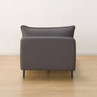 傷・汚れに強い 広い座面のゆったり 1人掛けソファ2台 + シェーズ + ヘッドレスト3本セット 布張りタイプ (MS01 1P×2/シェーズ/ヘッドレスト×3 肘なし Nシールド MGY) 26枚目画像