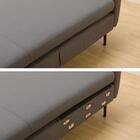 傷・汚れに強い 広い座面のゆったり 1人掛けソファ2台 + シェーズ + ヘッドレスト3本セット 布張りタイプ (MS01 1P×2/シェーズ/ヘッドレスト×3 肘なし Nシールド MGY) 32枚目画像