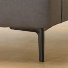 傷・汚れに強い 広い座面のゆったり 1人掛けソファ2台 + シェーズ + ヘッドレスト3本セット 布張りタイプ (MS01 1P×2/シェーズ/ヘッドレスト×3 肘なし Nシールド MGY) 33枚目画像