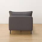 傷・汚れに強い 広い座面のゆったり 1人掛けソファ + シェーズ2台 + ヘッドレスト1本セット 布張りタイプ (MS01 1P/シェーズ×2/ヘッドレスト 肘あり Nシールド MGY) 26枚目画像