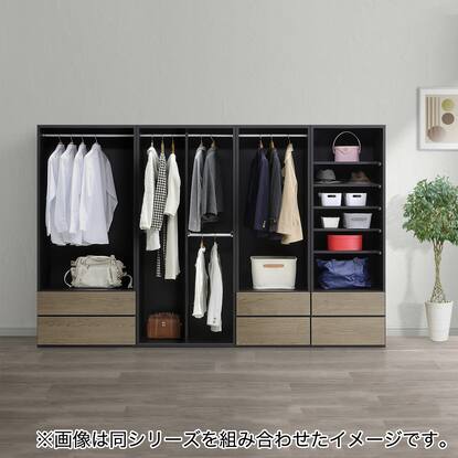 ワードローブ クローゼット 衣装収納 (アルナス2 恥ずかし 80LBR) ニトリ