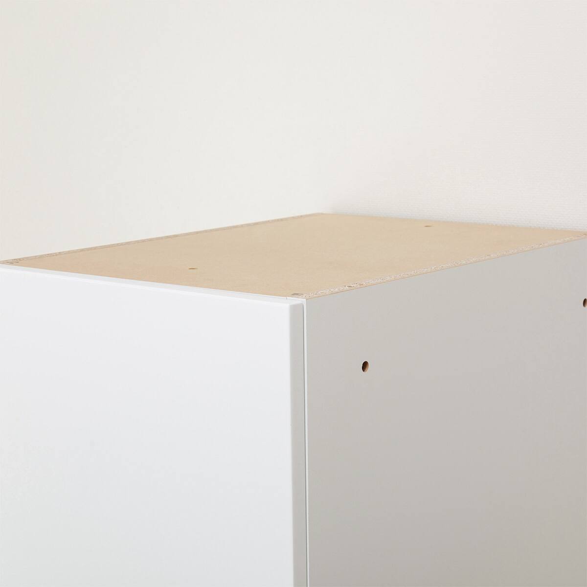 シェルフチェスト上置きセット(ポルテD 40SC-L WH/ポルテD 40U-L WH